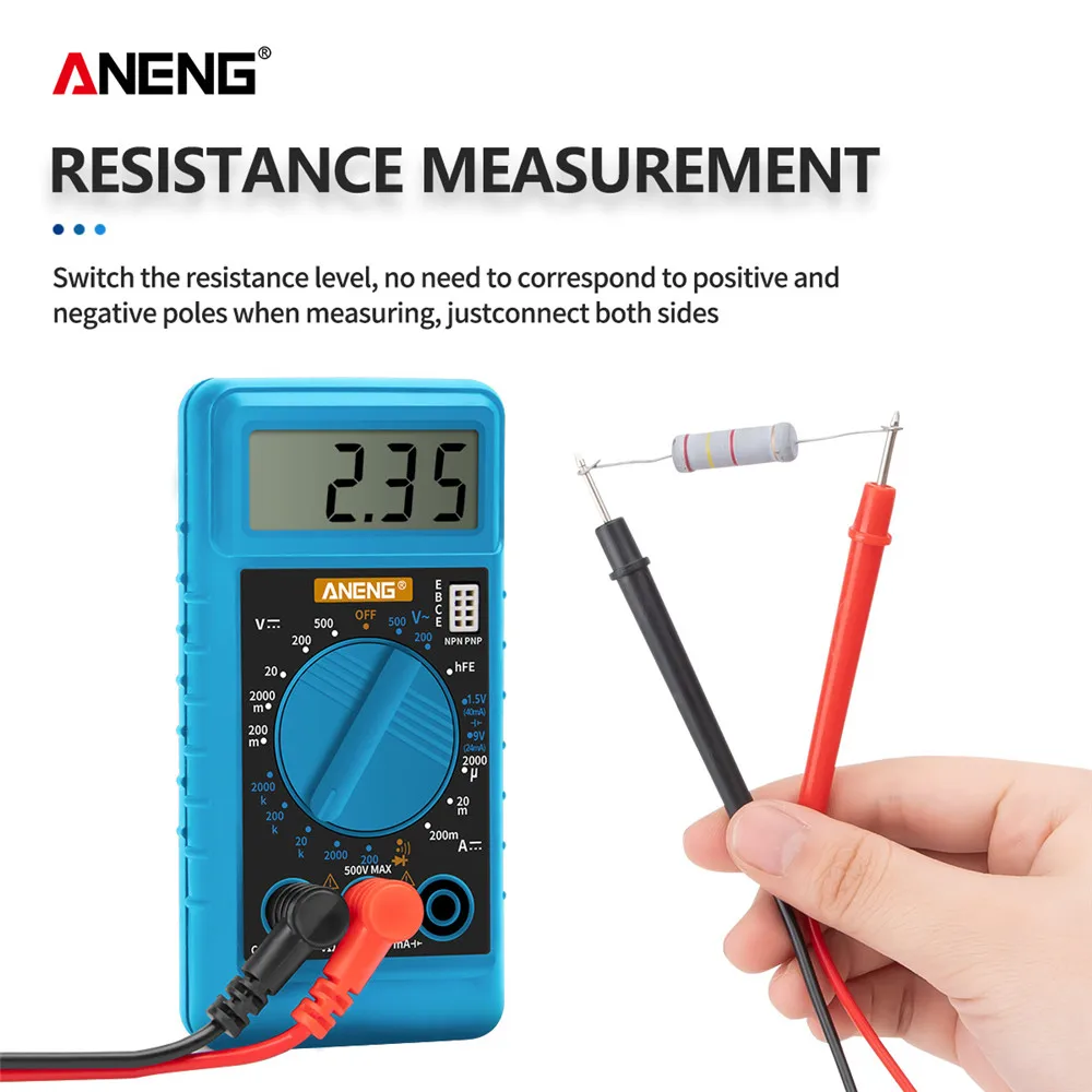 ANENG мультиметр цифровой мини тестер multimeter esr метр мультиметры транзистор