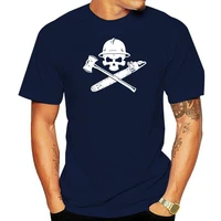 2019 fashion hot logger t shirt logging skull crossbone t shirt tree arborist chainsaw shirt tee shirt