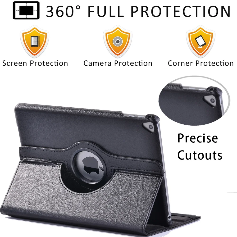 For Apple iPad Air 1 2 9.7 inch 360 Rotating PU Leather Smart Cover IPad 5 6 case 5th 6th Generation Tablet Case | Компьютеры и офис