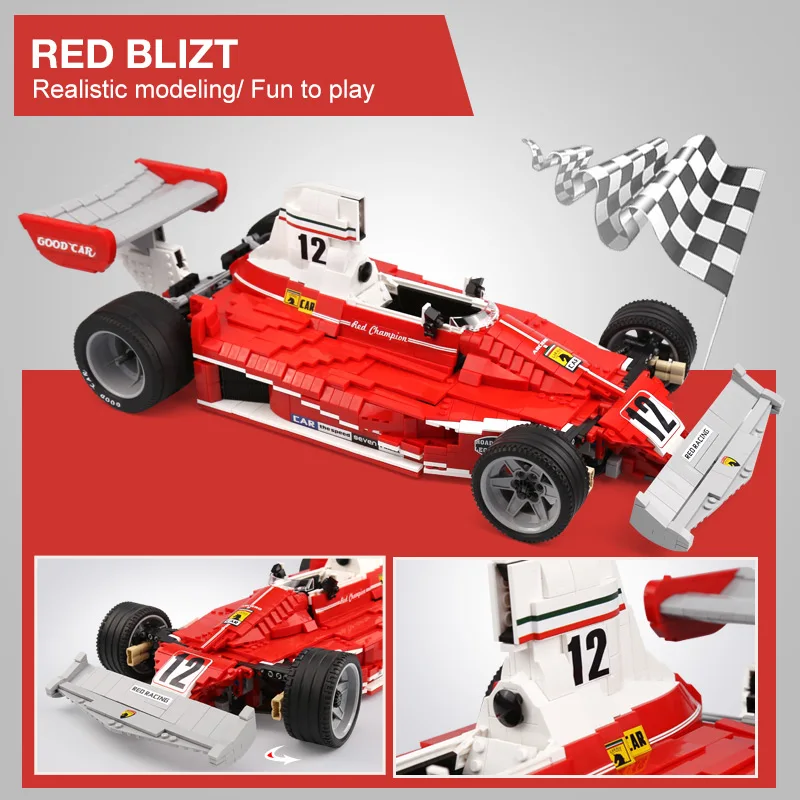 DHL XINGBAO 03023 Technic игрушечные машинки The Red power F1 комплект гоночных автомобилей