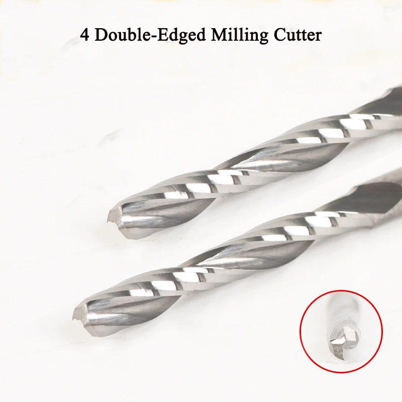 

3.175 CutterAcrylic Woodworking CNC Engraving Machine Tool Cemented Carbide Tungsten Steel 4 Double-edged Milling cutter