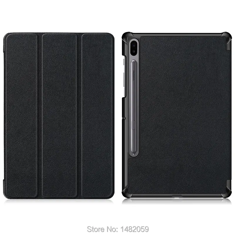 black Чехол для samsung Galaxy Tab S6 SM-T860 SM-T865 10,", чехол для планшета с Умной подставкой для, чехол для samsung Tab S6 - Цвет: black