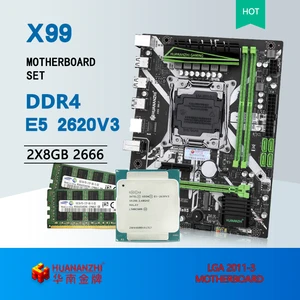 huananzhi x99 8m motherboard lga2011 3 intel xeon e5 2620 v3 28gb16gb 2666mhz ddr4 memory combo kit set nvme usb3 0 atx server free global shipping