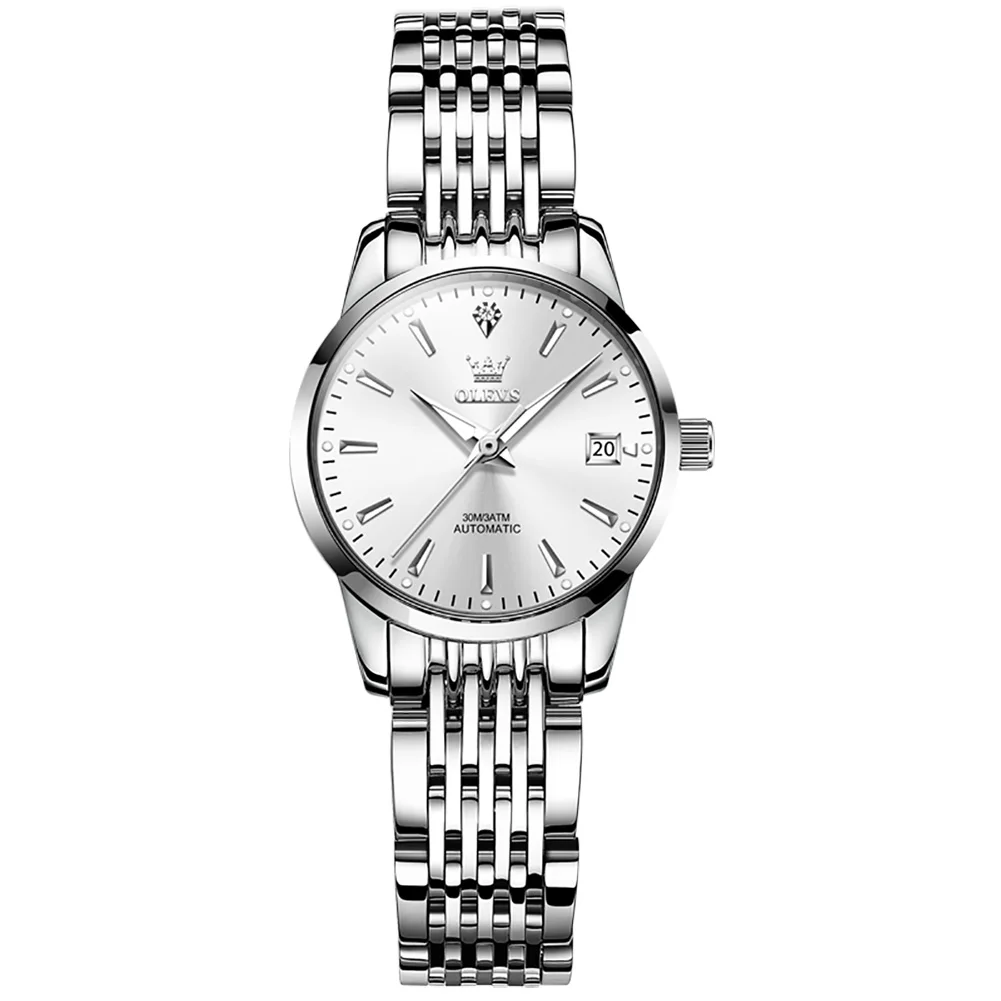 OLEVS Top Luxury Brand Women Automatic Mechanical Watch Waterproof Stainless Steel Watchstrap Women Wristwatch 2022 NEW enlarge