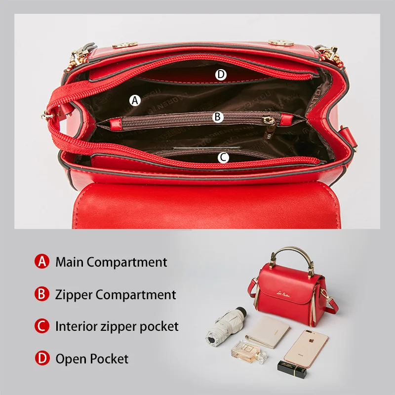 Женская сумка-тоут LAORENTOU из мягкой воловьей кожи с откидной крышкой | Багаж и