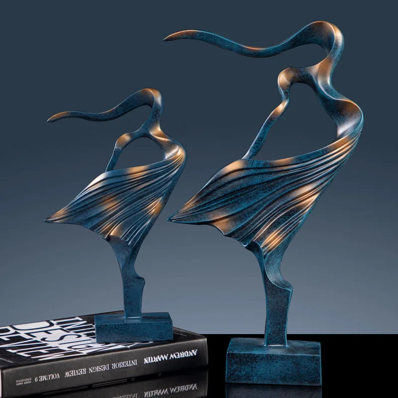 

Абстрактные украшения для дома, скульптура танцор и статуэтка, украшение для гостиной, для телевизора, витрины, свадебные подарки