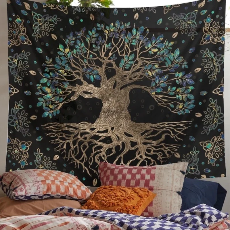 

Life Trees Tapestry Wall Hanging Psychedelic Tapestry Bohemian Hippie ing Tree Tapestries Bedroom Bohemian Plant Print