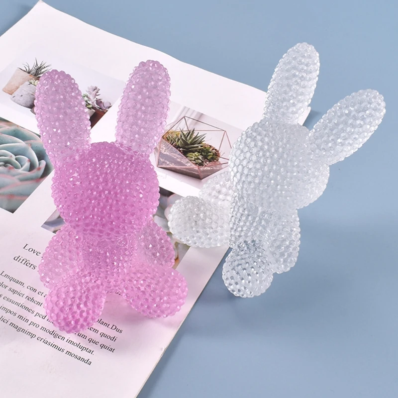 

Crystal Epoxy Resin Mold 3D Rabbit Bunny Desktop Ornament Casting Silicone Mould