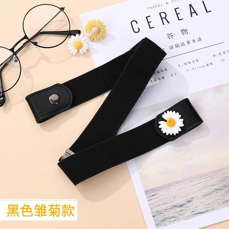 

Fashion women's punk style buckle-free belt ladies jeans dress belt slim sports elastic no buckle belt