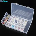 Кошелек с 28 ячейками для алмазной вышивки картины аксессуары чехол Прозрачные Пластиковые Бусины Дисплей Коробка для хранения