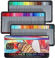 set of 108 colors fine point pens for bullet journal 0 4mm tip pens art supplies colored pens for drawings journaling
