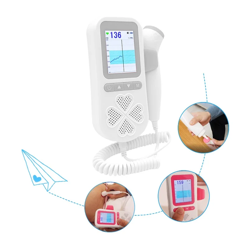 Fetal Doppler Heart Rate Monitor Sonar Meter For Home Pregnancy Baby Sound B Detector Portable No Radiation Rechargeable 3.0MH images - 6