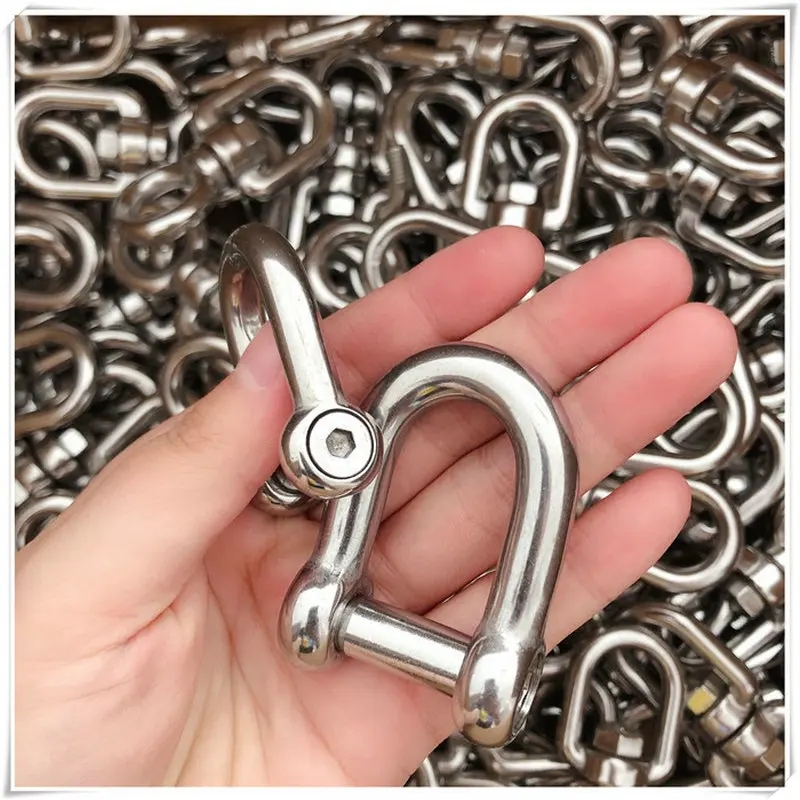 

HQ CT01 Stainless Steel 304 High Tensile M5-M20 HEX Socket Countersunk Pin Dee Type Anchor Shackle
