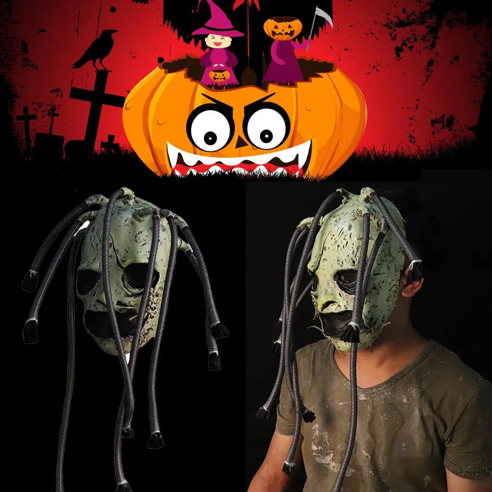 Маска Slipknot Horror Latex Grimace Tree маска монстра Реалистичная косплей реквизит для Хэллоуина