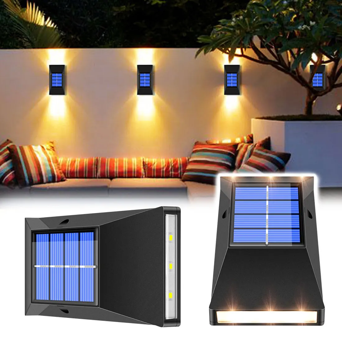 

Уличная Светодиодная лампа s, садовый и декоративный светильник льник на солнечной батарее, умный светодиодный ночсветильник с управлением...