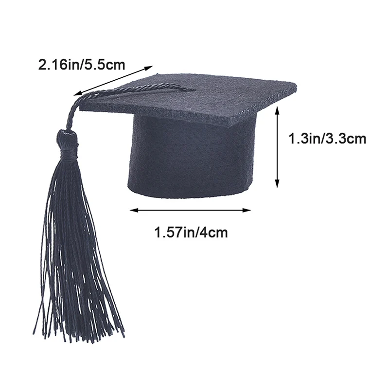 

10Pcs Graduation Bachelor Cap Champagne Wine Bottle Cover Decor Party Supplies Party Ornament Beer Bottle Decoration Cap