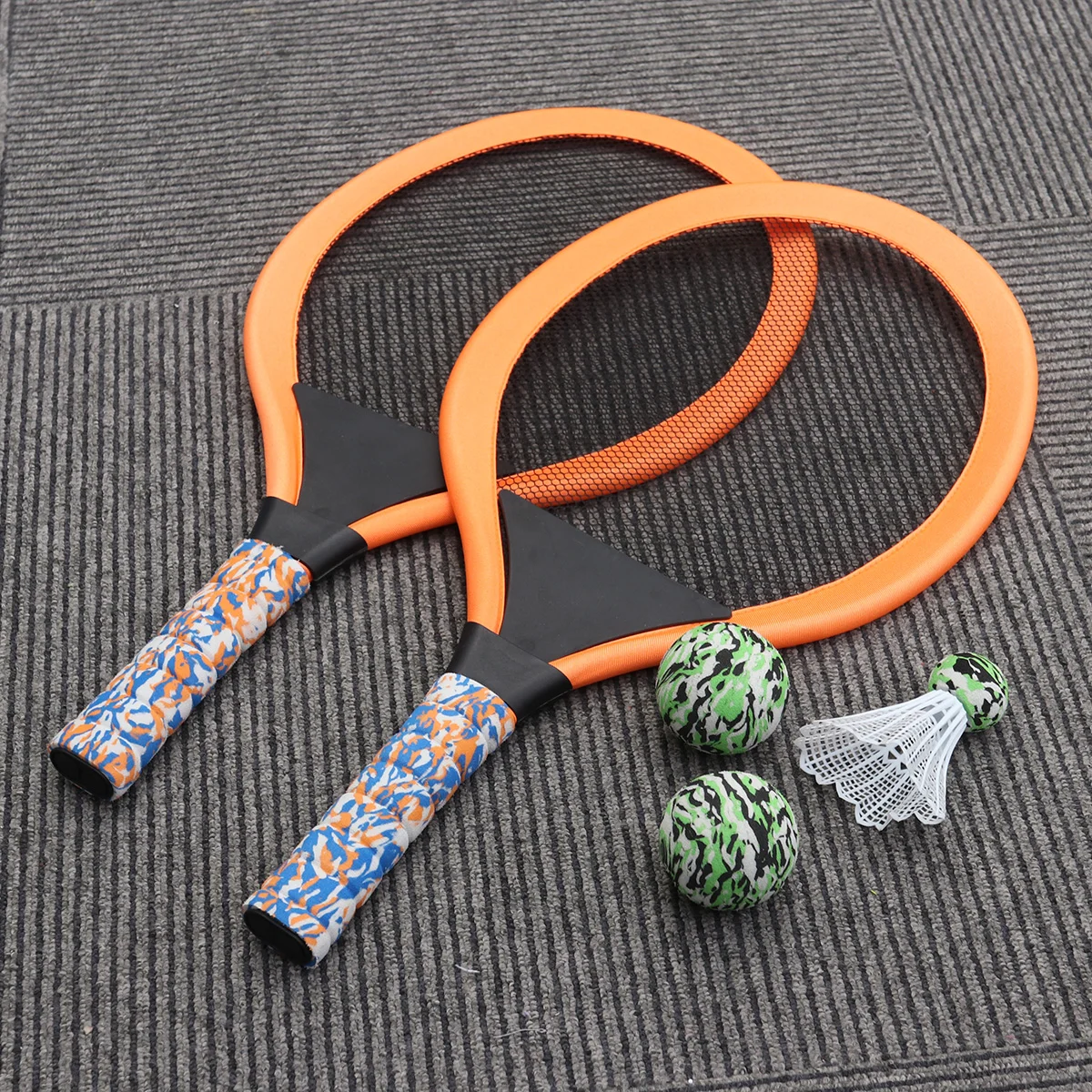 

1 пара детских теннисных ракеток, овальные ракетки для бадминтона, реквизит для игр на открытом воздухе (