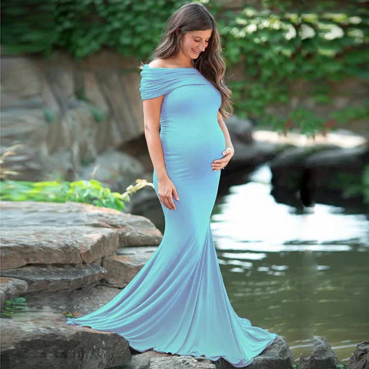 

Fashion shoulder high waist slim pregnant women skirt photo studio