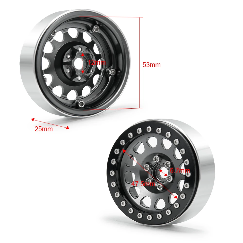 YEAHRUN 2," Сплав обод колеса, фитинги для 1/10 радиоуправляемая модель axial Wraith 90018 TRX4 альпинистские автозапчасти