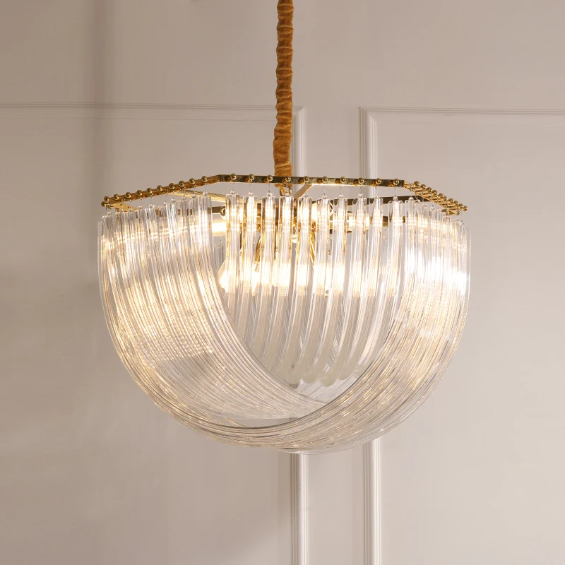 Современная Минималистичная люстра из хрустального стекла Роскошная лампа для