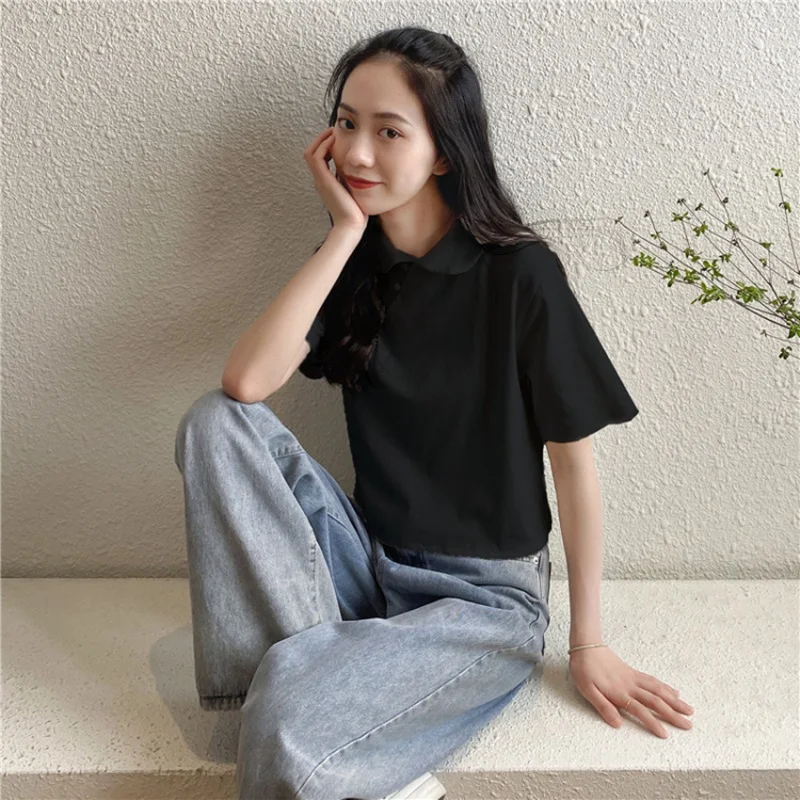 

Black Cheongsam Top 2021 Asian Streetwear T Shirt Crop Tops For Teens Chinese Style Clothing Women Gothic Crop Top Femme KK3687