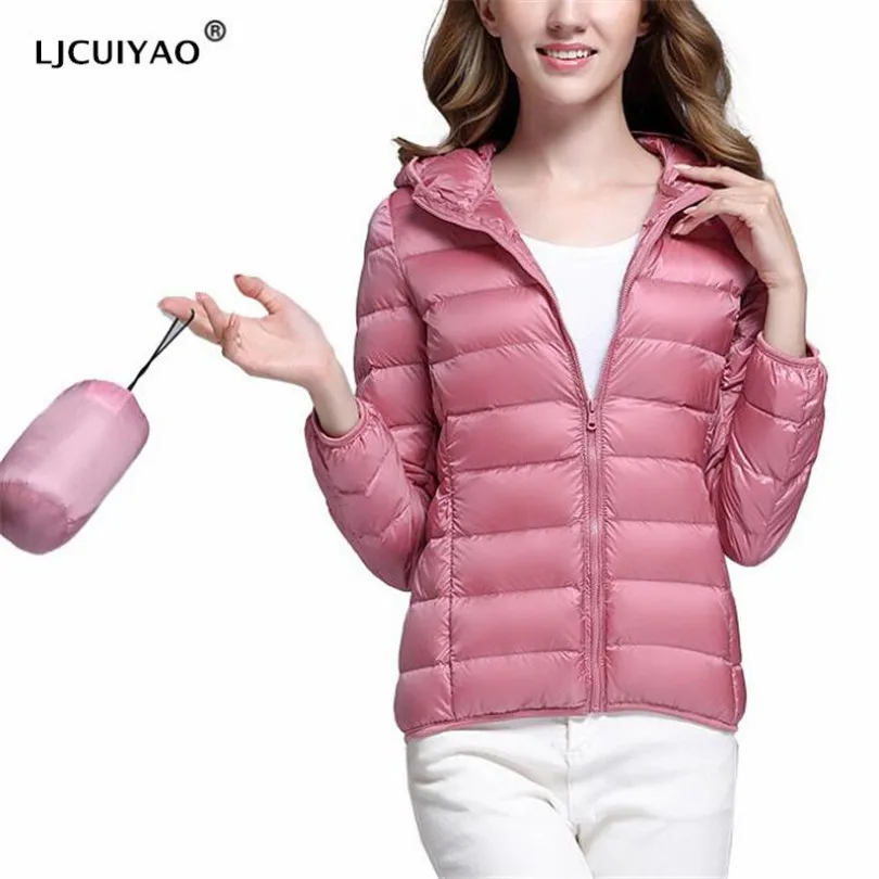 

LJCUIYAO Winter Jacket Women Outwear Winter Warm Coat Ultralight Black Coat Female Womens Coats And Short Jacket Mujer Clothes