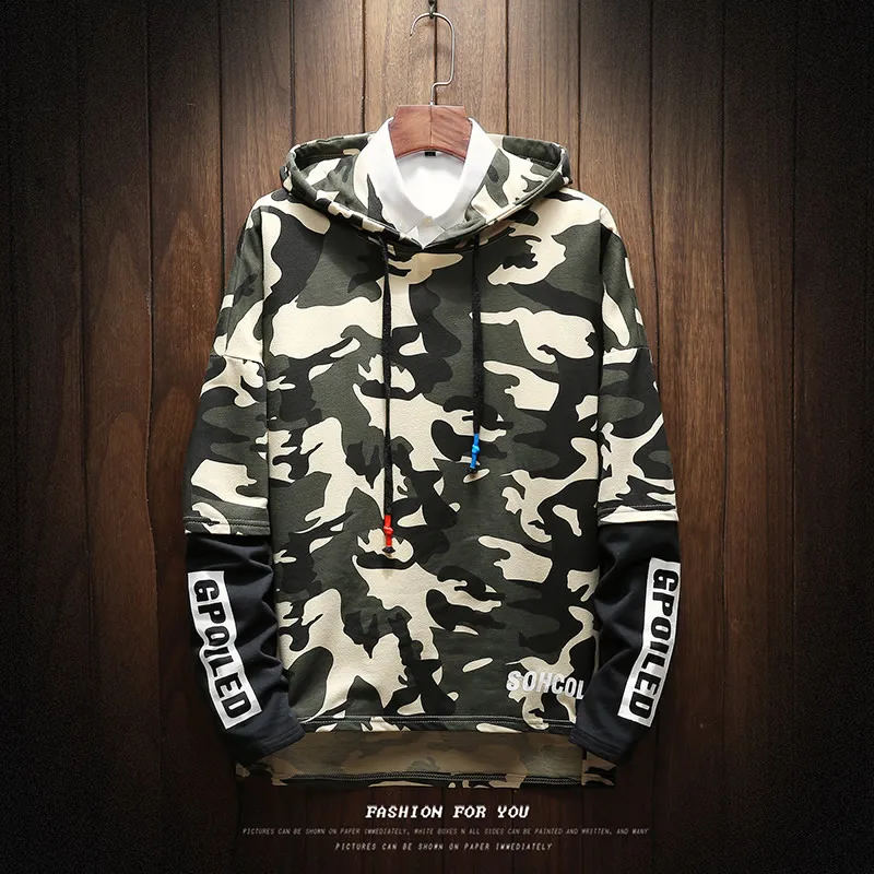 Толстовка мужская с капюшоном в японском стиле Харадзюку свитшот забавным