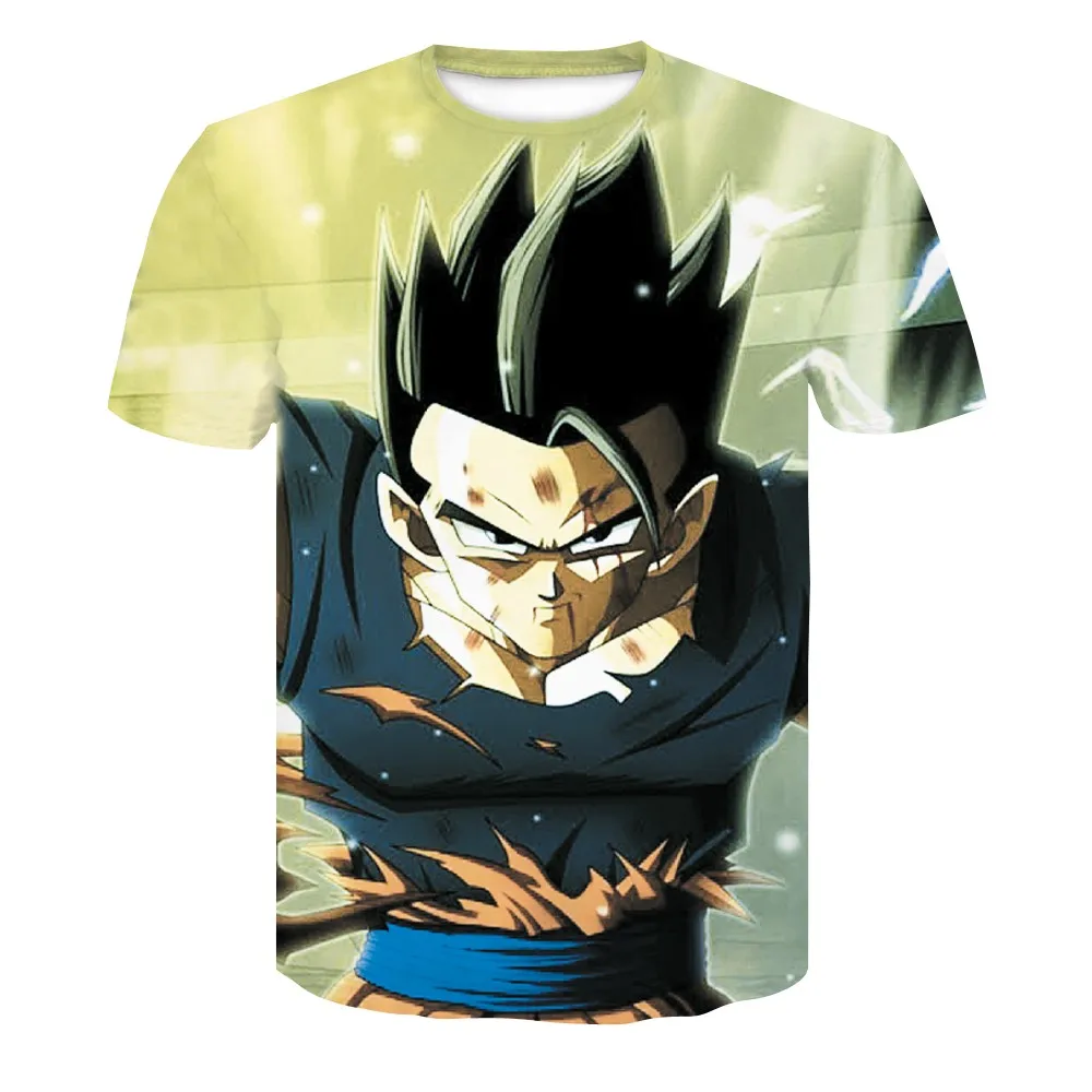 Dragon Ball Z футболки мужские летние модные 3D принт Супер Saiyajin Сон Гоку черные Zamasu
