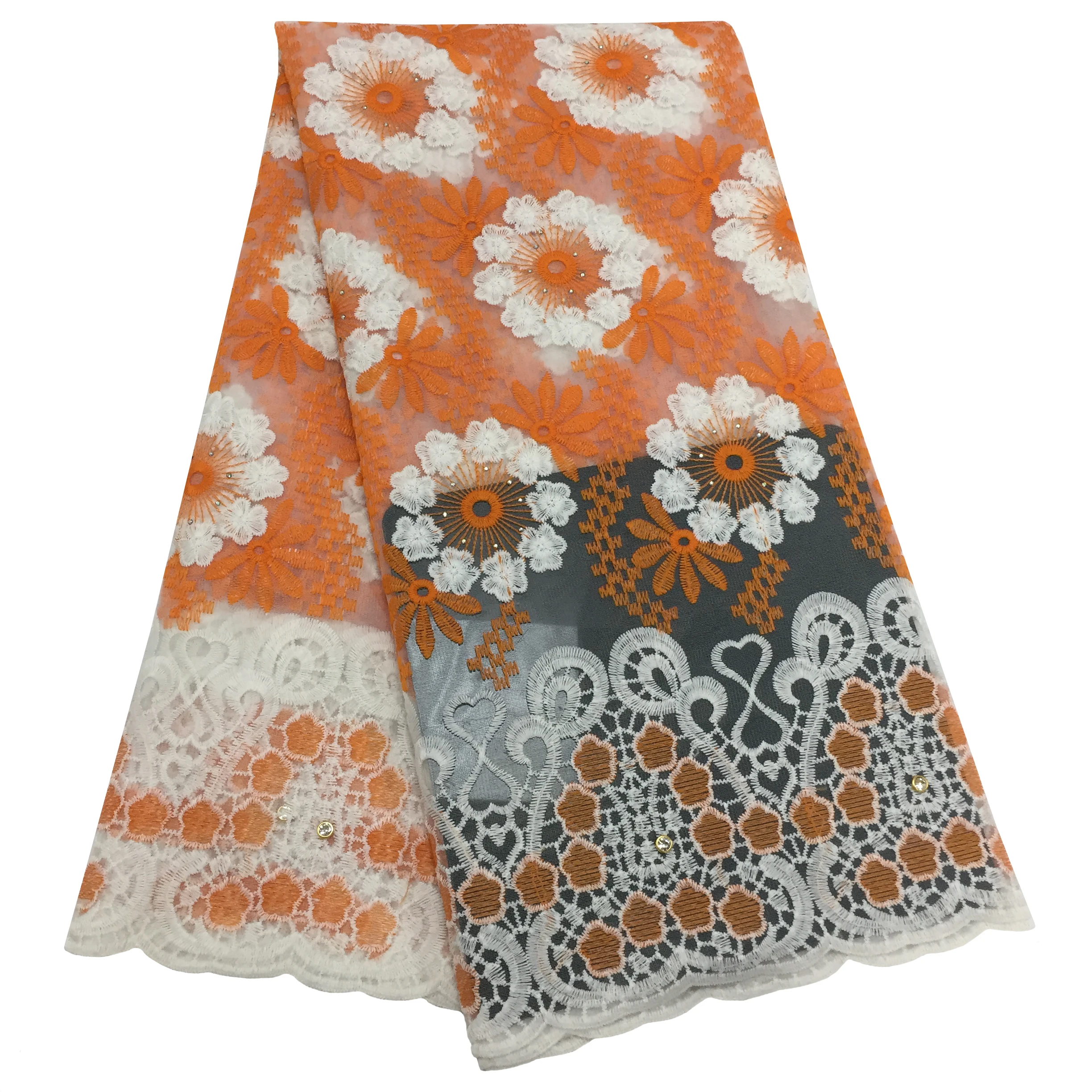 

New Design African Lace Fabric 2020 High Quality Lace with Stones, French Mesh Swiss Voile Nigerian Lace Fabrics for Dress