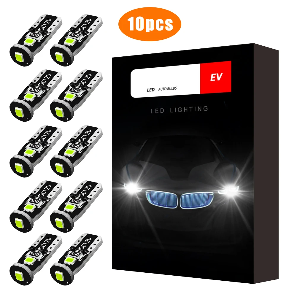 

Hot 10pcs Car Interior LED Lights Bright T10 3SMD LED Replacement Bulbs for Car Automobile X66