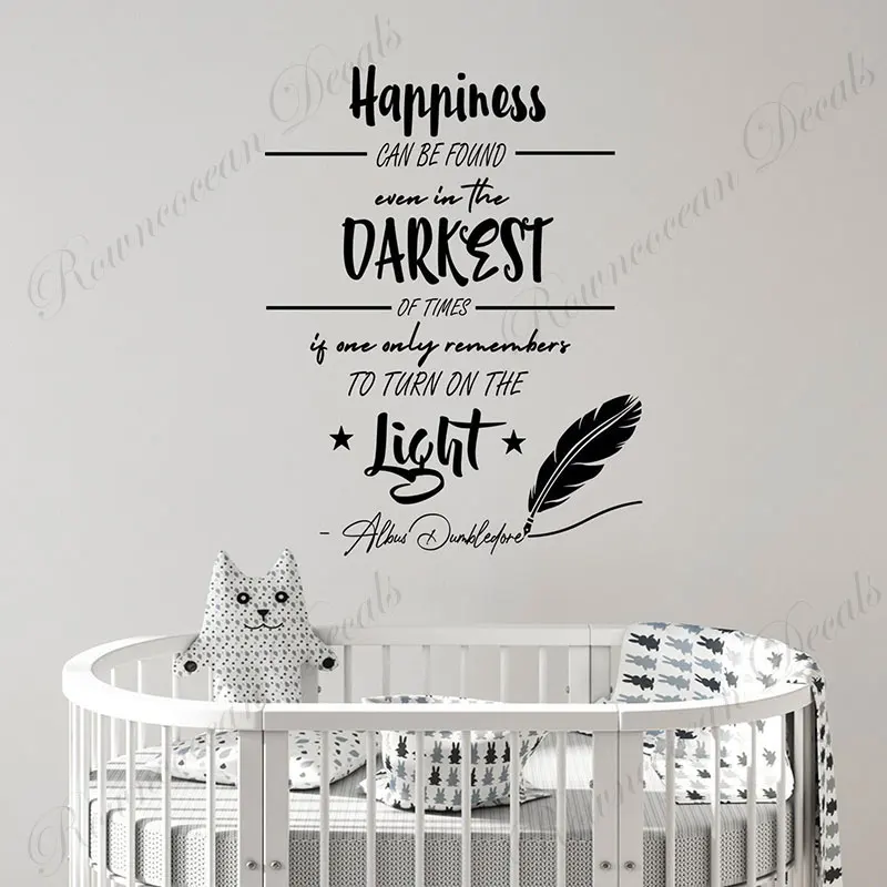 

Happiness Can Be Found Art Quotes Wall Decals Vinyl House Home Decor Kids Room Nursery Bedroom Sticker Transfer Wallpaper 4635
