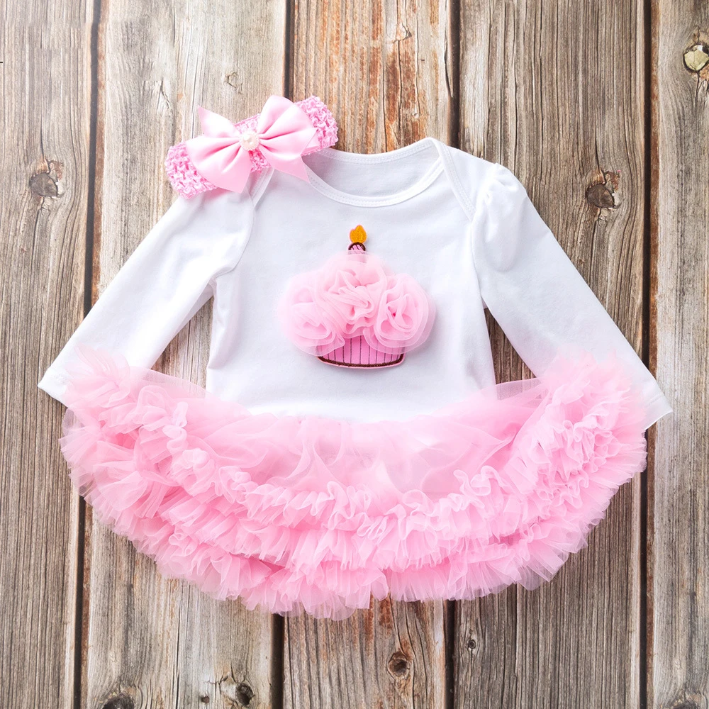 Комплект с юбкой-пачкой для девочек розовая хлопковая одежда малышей комбинезон