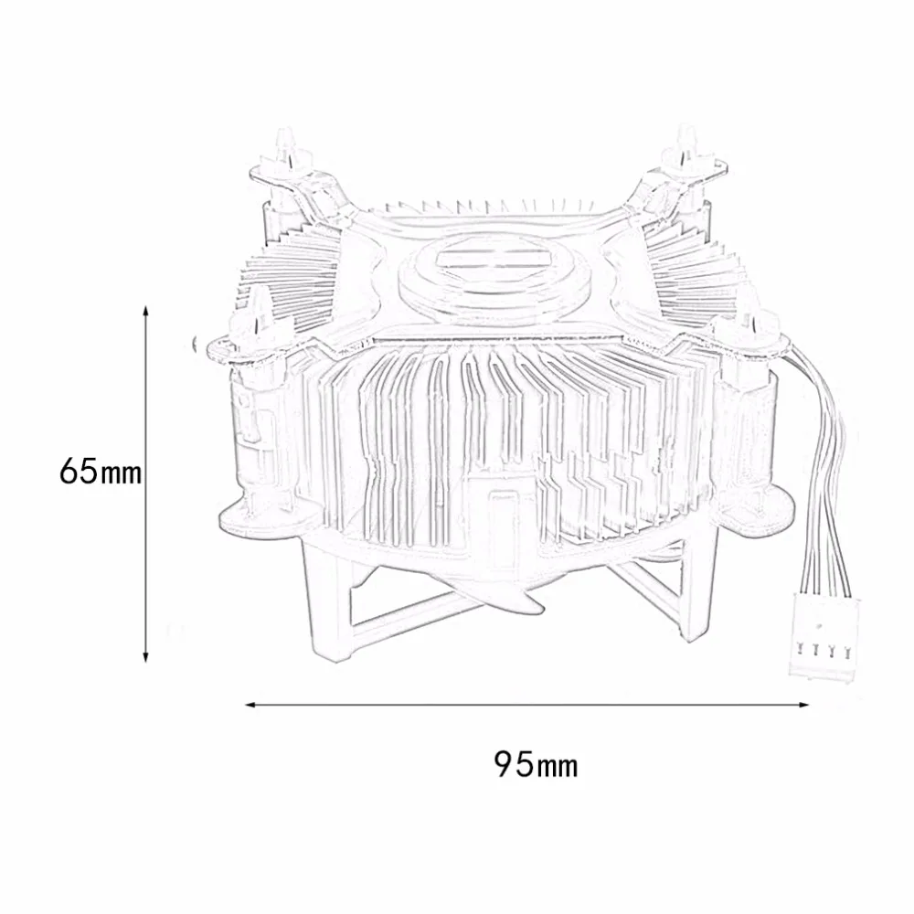 

Newest High Quality Aluminum Material CPU Cooling Fan Cooler For Computer PC Quiet Silent Cooling Fan For 775/1155/1156