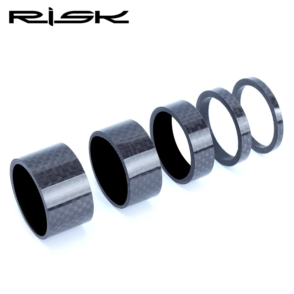 

Risk 5pcs/lot Carbon Fiber Bicycle Front Fork Stem Headset Washer MTB Road 28.6mm Bike Gasket 3/5/10/15/20mm