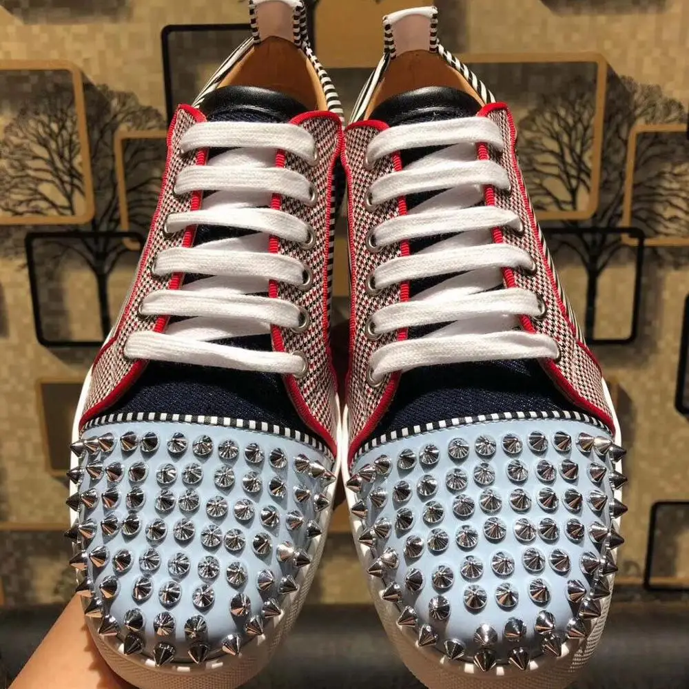 Роскошные зимние мужские дизайнерские кожаные туфли с шипами Мужская модная