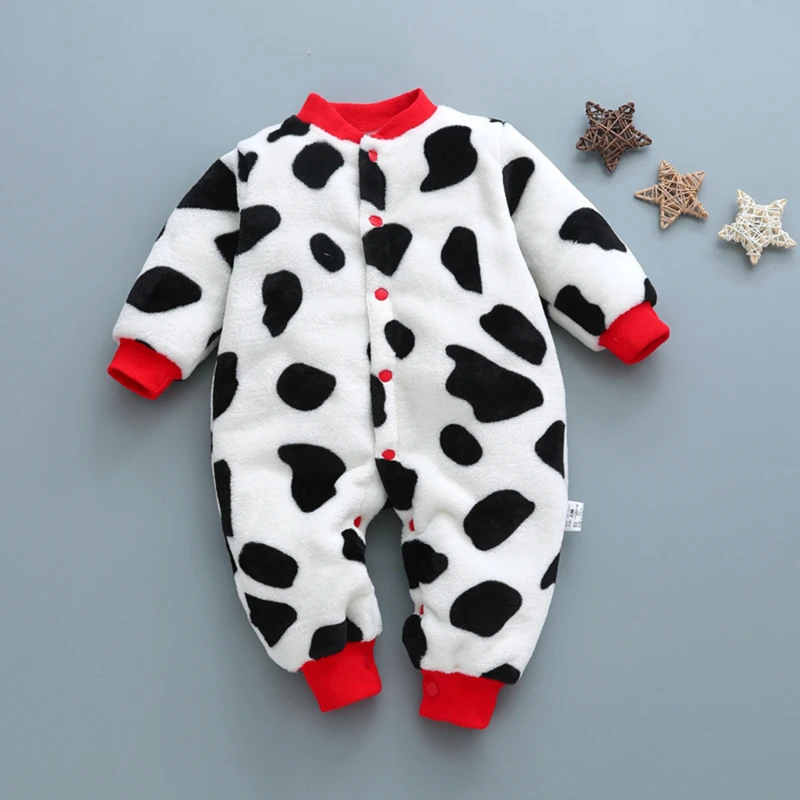 

Spring Autumn Baby Set Cute Infant Girls Clothes Jumpsuit For Boys Soft Flannel WarmNewborn Baby Clothes Newborn Rompers 0-18M