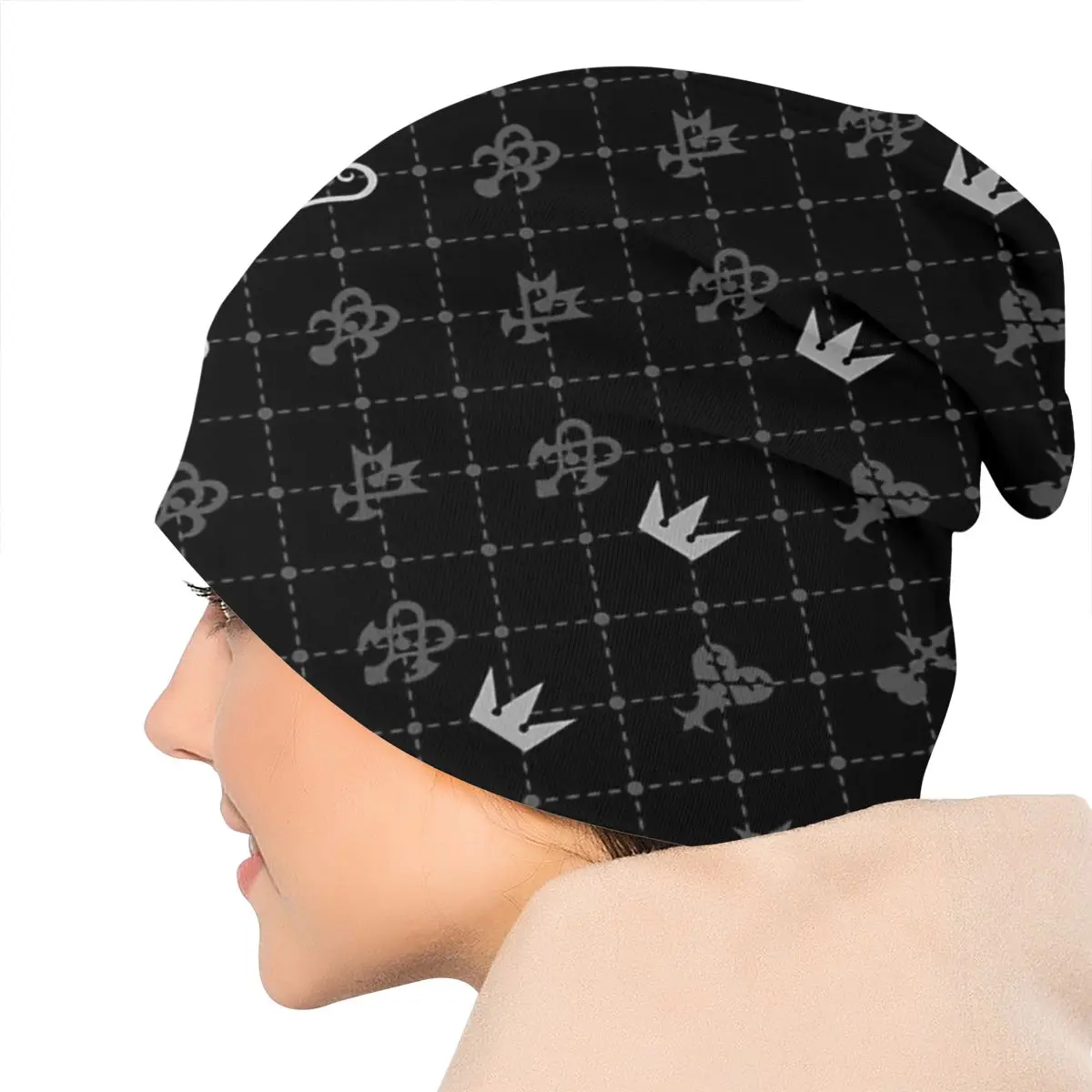 

Key Pattern Kingdom Hearts Games Washed Warm Bonnet Windproof Casual Beanies Protection Men Women Hats