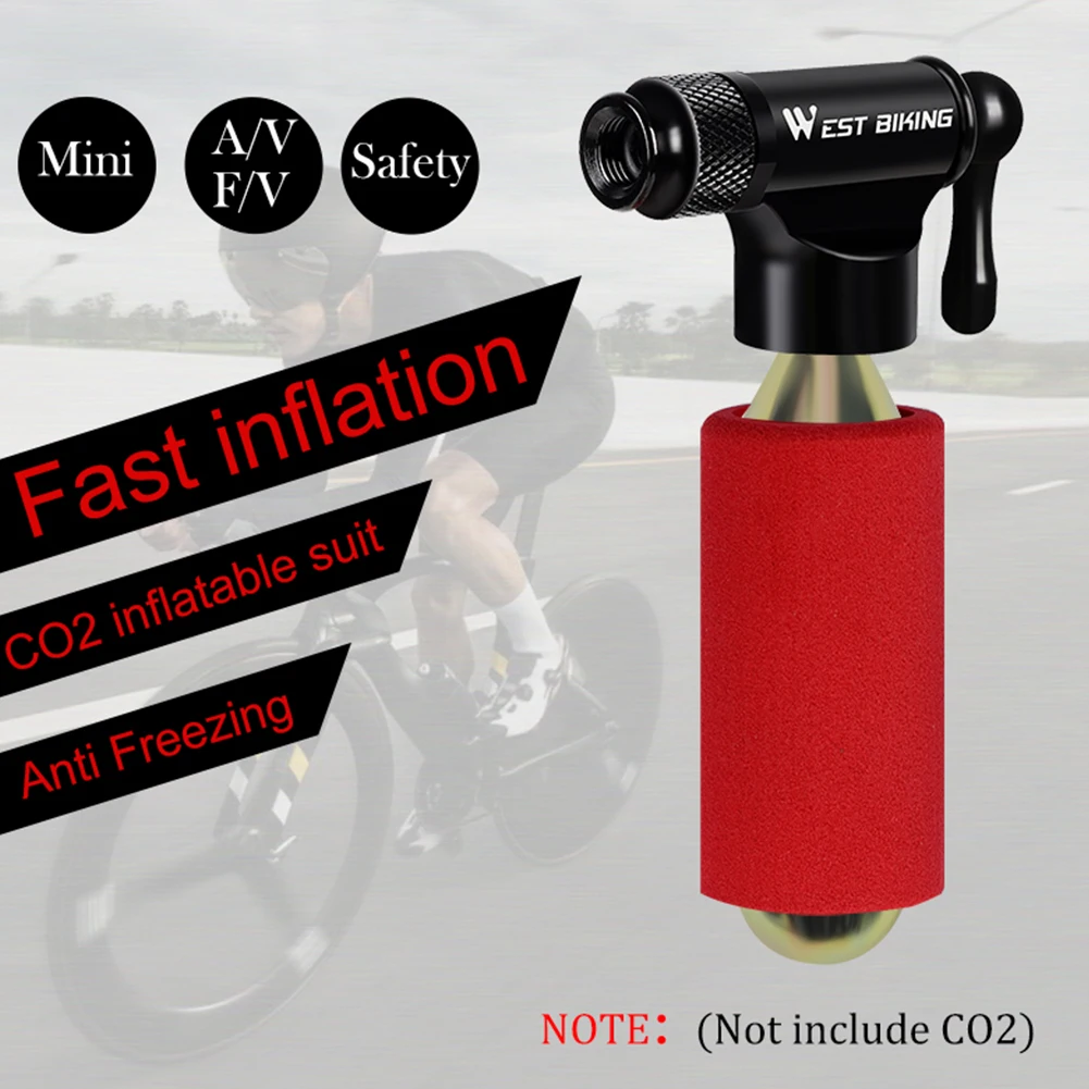 WEST BIKING CO2 насос для Велосипедный Шредер Presta адаптер велосипедный Алюминий шина