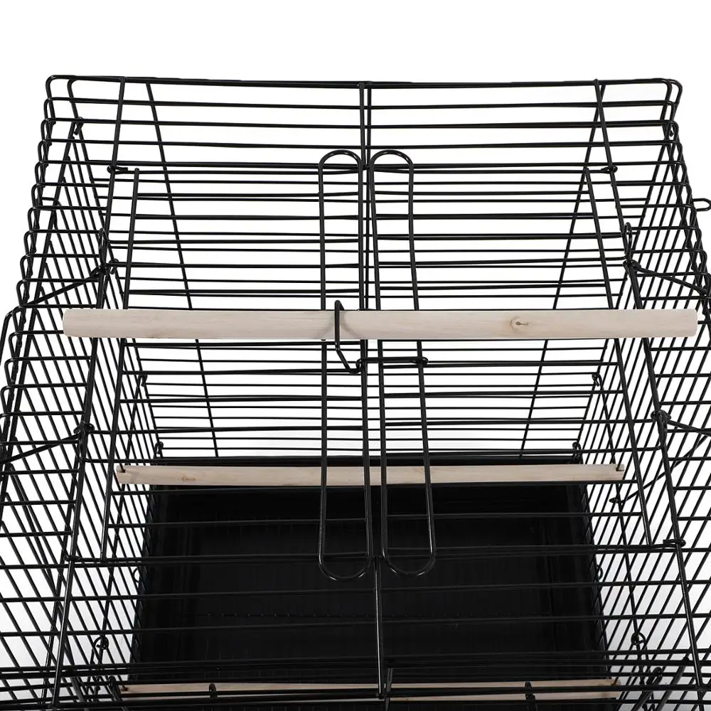 

US Warehouse23" Bird Cage Pet Supplies Metal Cage with Open Play Top Black