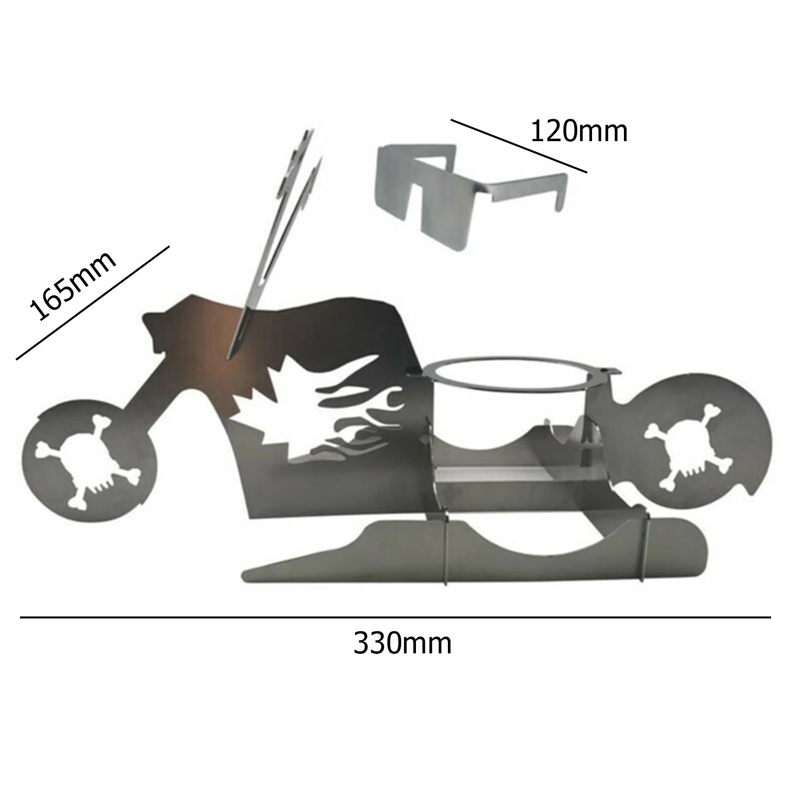 

Chicken Stand Motorcycle Stainless Steel BBQ Oven Grill Rack Portable Barbecue Chicken Roasting Rack for Indoor Outdoor Camping