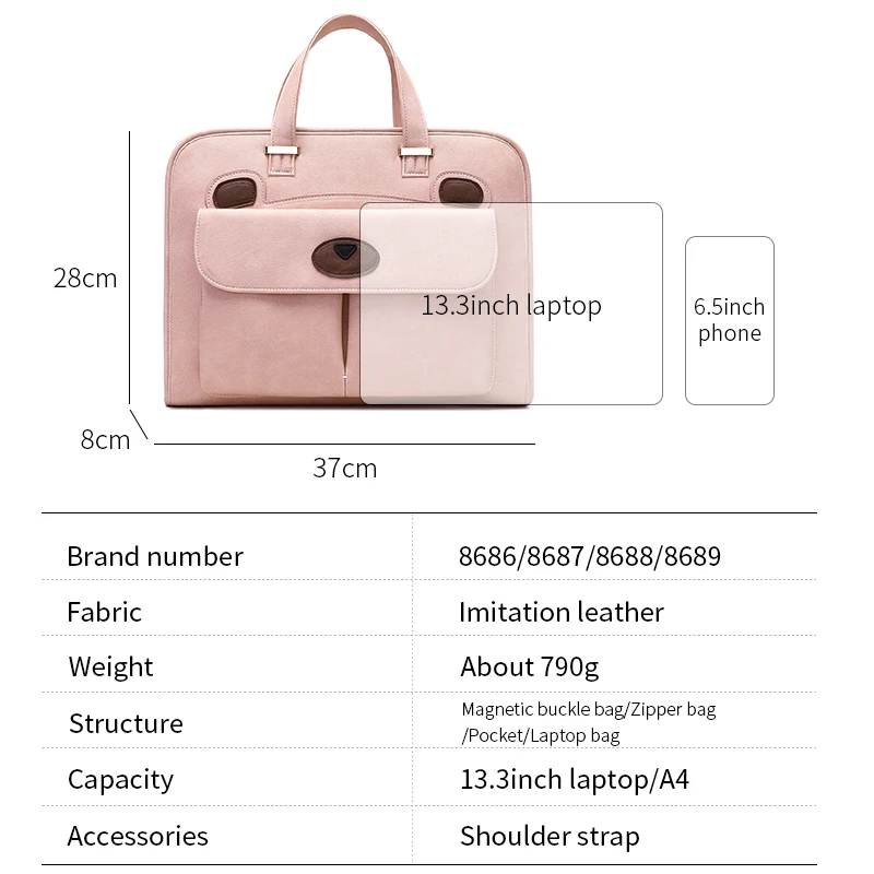 Lovely Laptop Bag 13.3 inch Handbag Women Notebook Bag For Macbook Pro Air 13 Case Xiaomi Asus PU Leather Luxury Computer Bag