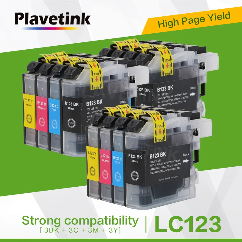 

Plavetink 15 PCS LC 123 XL Compatiable Ink Cartridge For Brother LC 123 XL J870DW J245 J650DW J6720DW J6520DW Printer