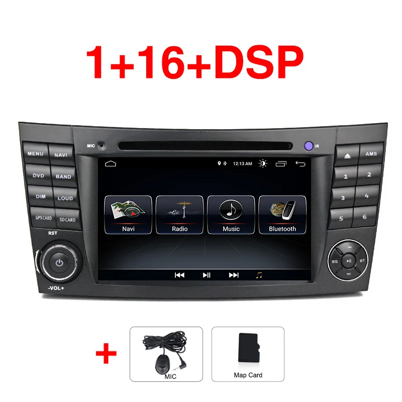 1G-16G DVD Для Mercedes Benz e-класс W211 E200 E220 E240 E270 E280 200-2008 W219 Android 9 автомобильный dvd Радио мультимедийный плеер с gps DSP - Цвет: 1G-16G DVD