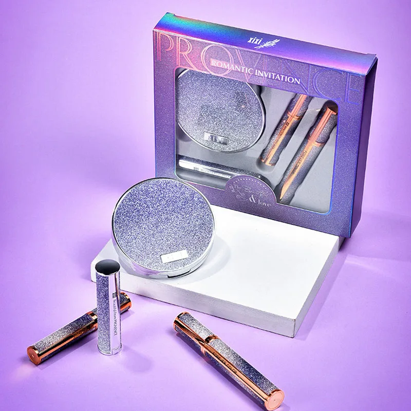 4 шт. набор для макияжа тушь помада тени век Палитра профессиональный макияж