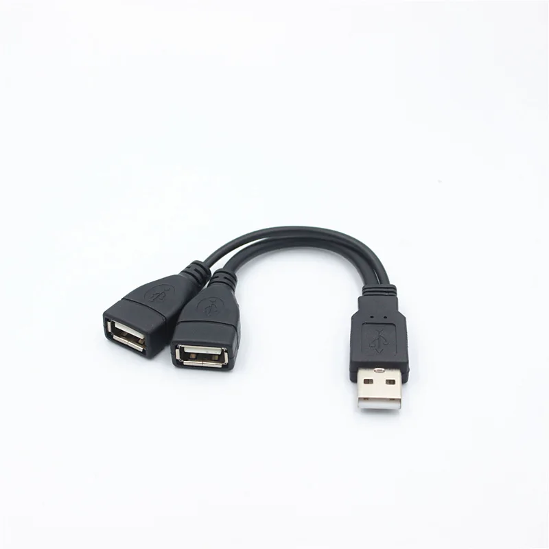 Двойной USB-удлинитель A-Male к 2 A-Female Y-Cable адаптер питания преобразователь USB2.0 Male 2Dual