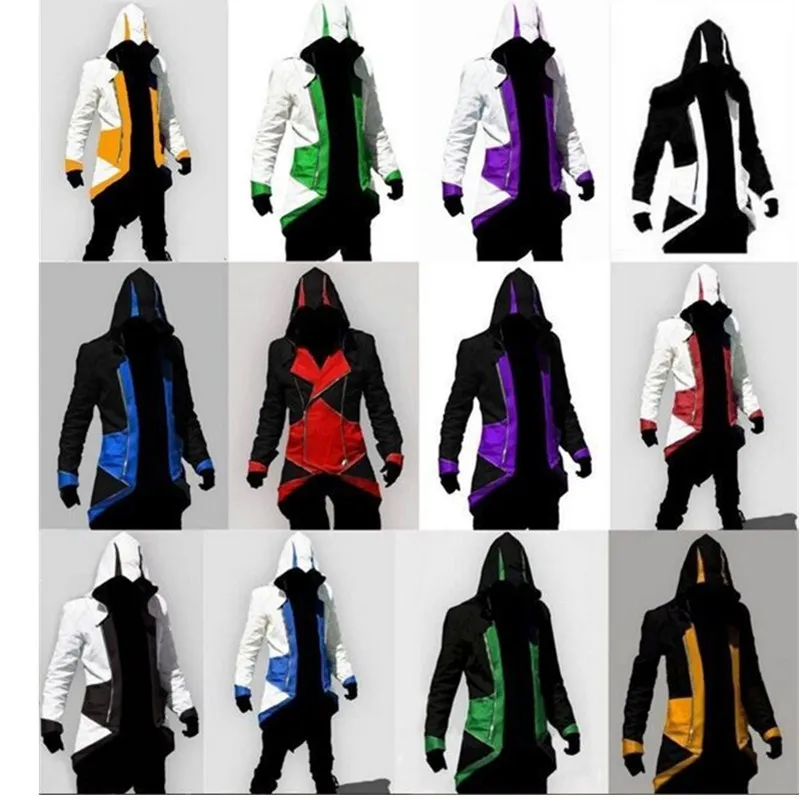 

The Cosplay Costume Adult Men Halloween Party Costume Killer Streetwear Hoodie Jacket Outwear Coats Plus Size