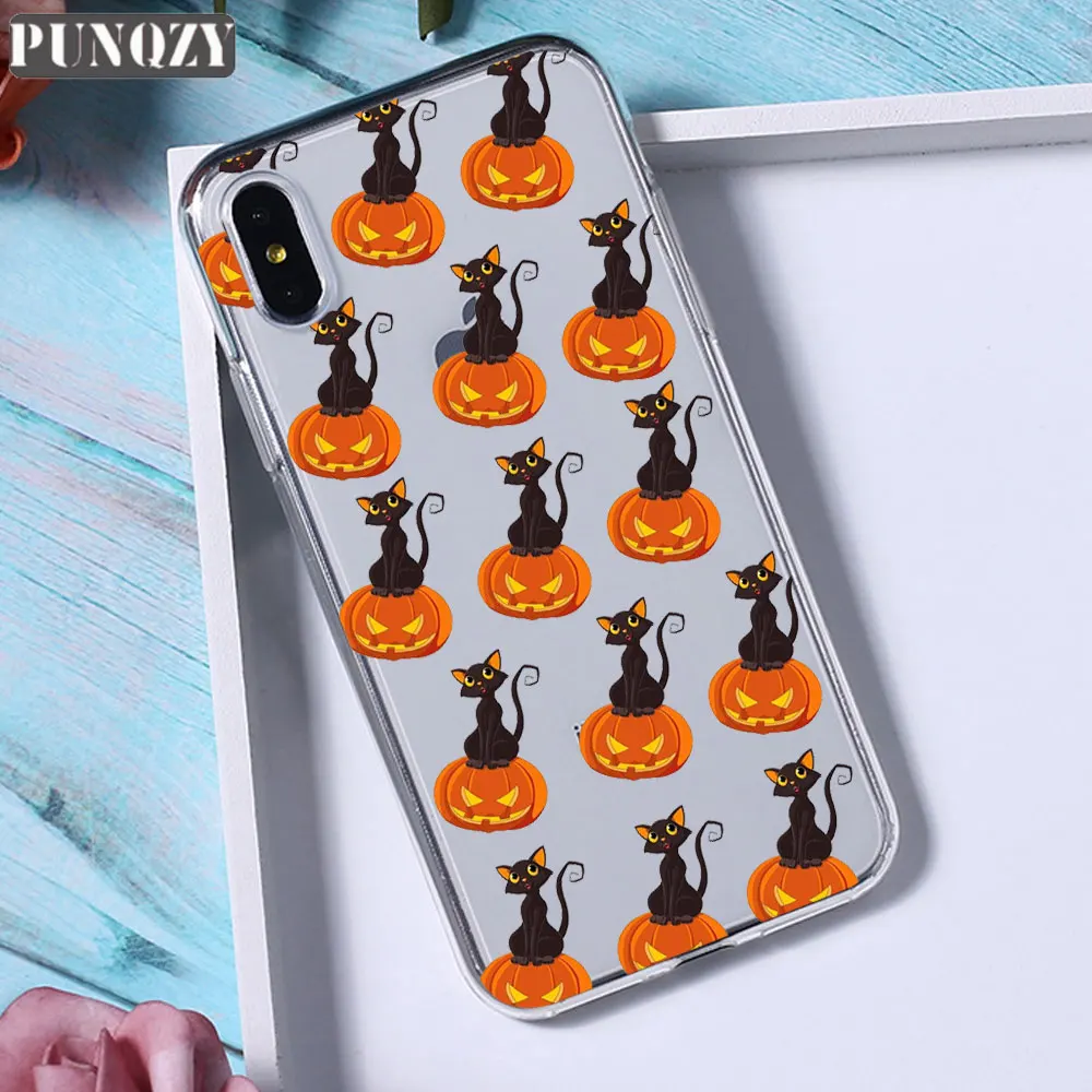 Осень оранжевый Хэллоуин черная кошка &quotКукуруза&quot чехол для телефона huawei P20 P30