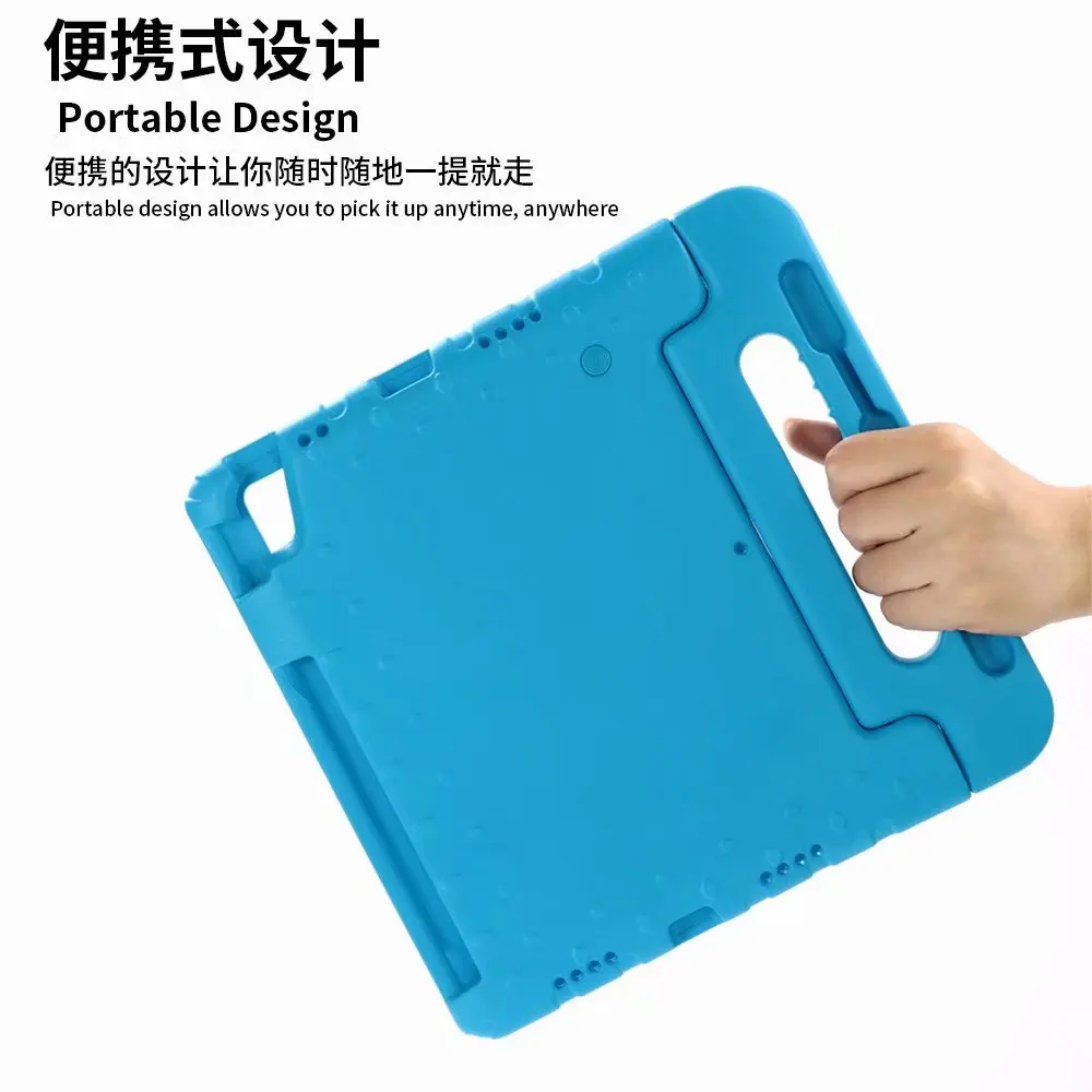 

Shockproof Kids Handle case ipad pro 12.9 2018 Released EVA Foam Cover ipad pro 11 2018 Funda Coque Stand Cover + Flim shell