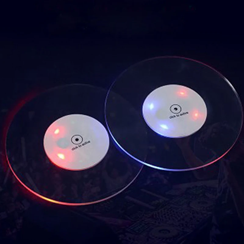 10 шт./лот светодиодный светящийся бар KTV свадебное украшение коврик для бутылки