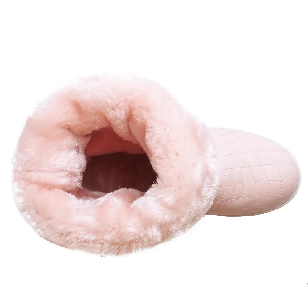 Г., зимние женские сапоги женские Теплый искуственный мех, обувь женские белые брендовые модные ботинки противоскользящая подошва g766